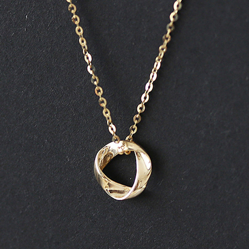 “Mobius Loop” S925 Sterling Silver Geometric Pendant Necklace