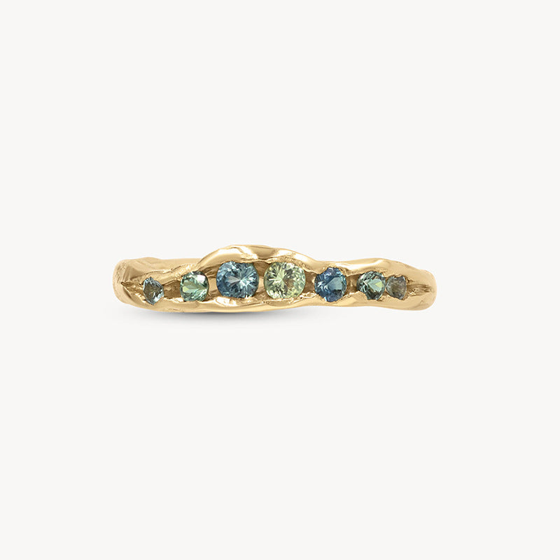 “Orbit Duo” S925 Sterling Silver Two-Tone Geometric Open Ring