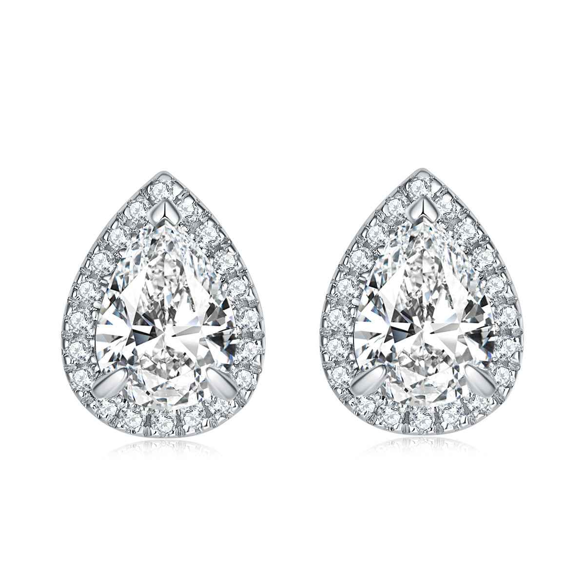 925 Sterling Silver Teardrop Zircon Jewelry Set – Teardrop Radiance