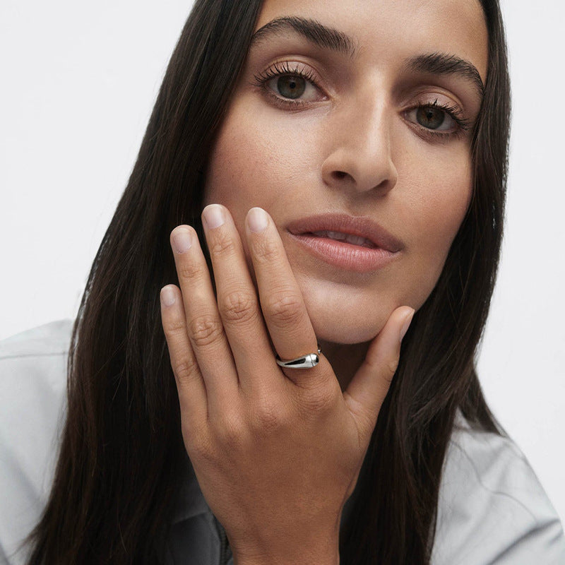 “Endless Circle” S925 Sterling Silver Open Adjustable Minimalist Ring