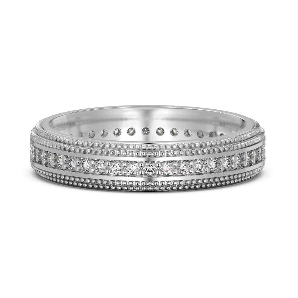 925 Sterling Silver Eternal Grace Couple Rings Minimalist Matching Rings