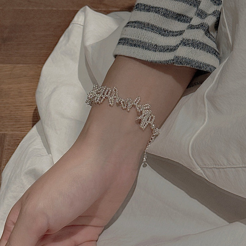 “Waveform” S925 Sterling Silver Irregular Wave Bracelet