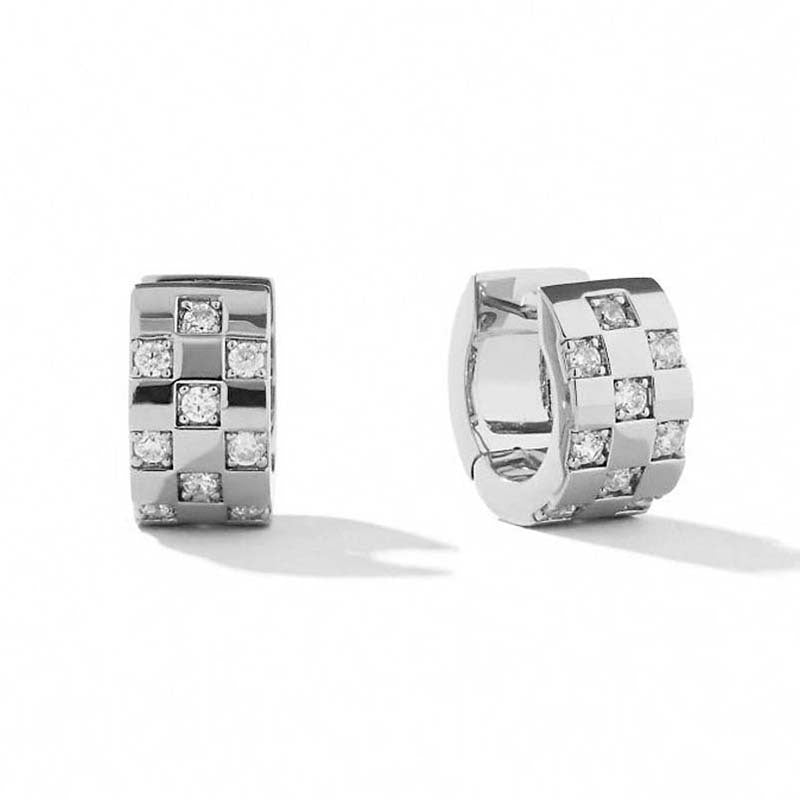“Celestial Orbit” S925 Sterling Silver Pavé Hoop Earrings