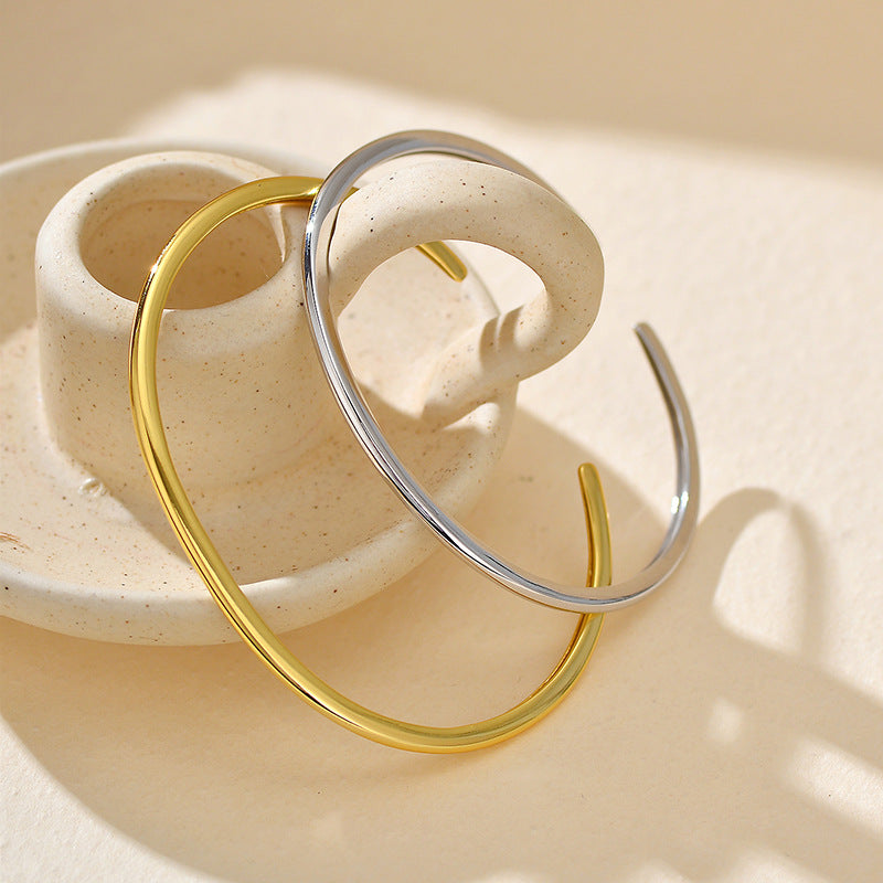 “Pure Orbit” S925 Sterling Silver Open Cuff Bracelet
