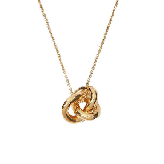 925 Sterling Silver Eternal Link Interlocking Loop Necklace Gold Platinum Plated