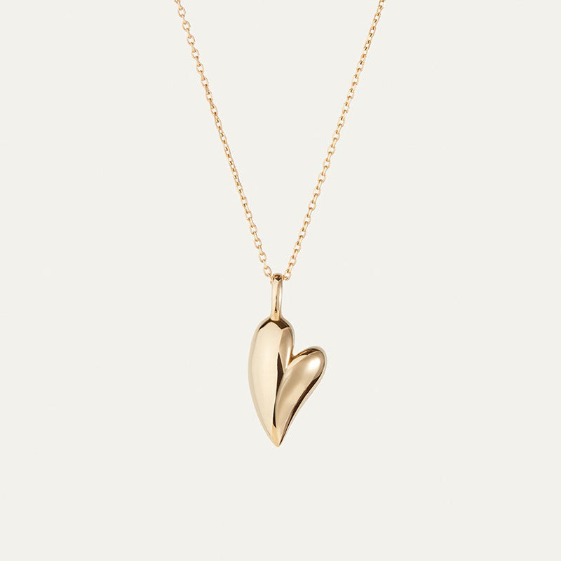 “Teardrop Heart” S925 Sterling Silver Teardrop Necklace