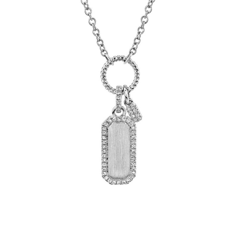 “Ellipse Eclat” S925 Sterling Silver Zircon Oval Necklace