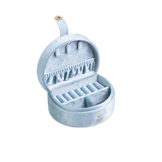 Velvet Jewelry Case Compact Travel Organizer for Rings Earrings Necklace