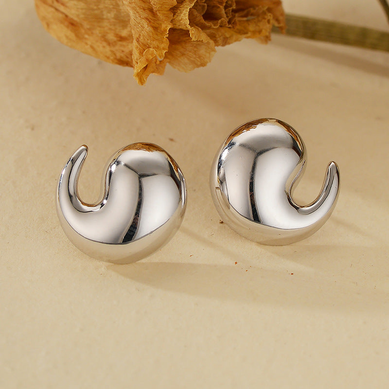 “Infinity Muse” S925 Sterling Silver Infinity Stud Earrings