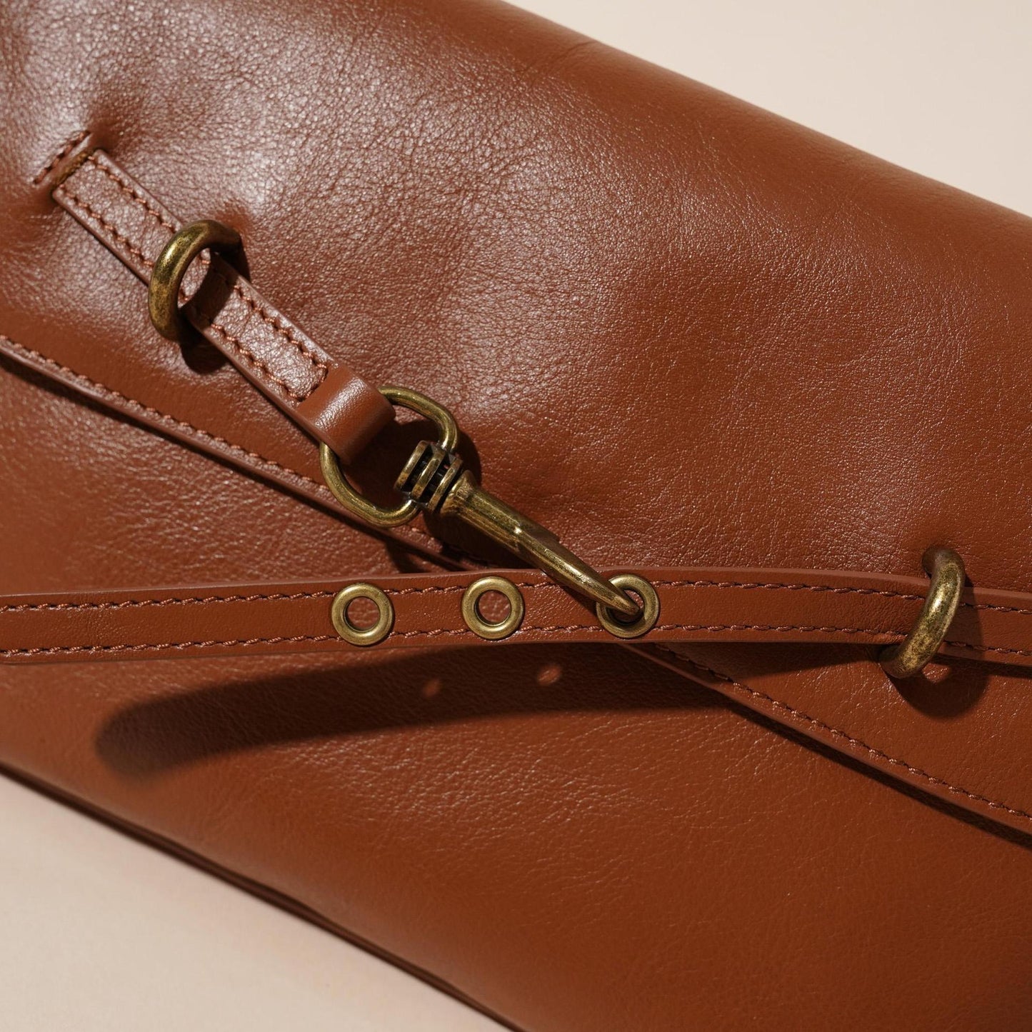 Women's Full-Grain Cowhide Horsebit Flap Crossbody Bag
