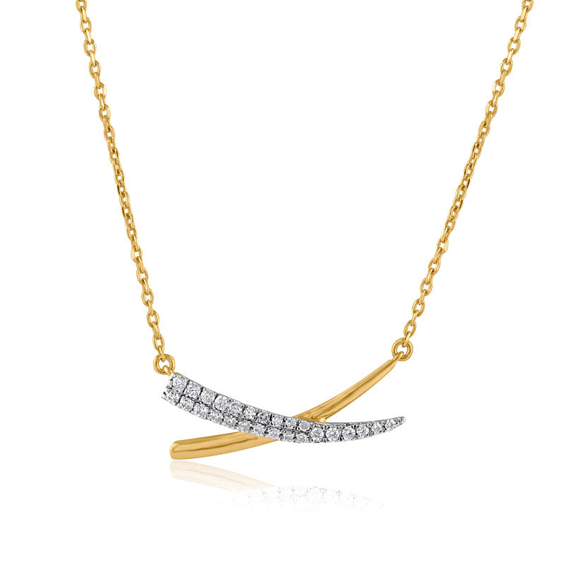 “Crossline” S925 Sterling Silver Geometric Cross Necklace
