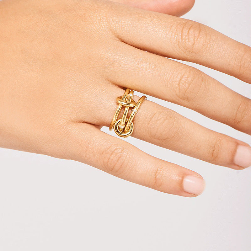 “Triple Halo” S925 Sterling Silver Triple-Band Zircon Ring
