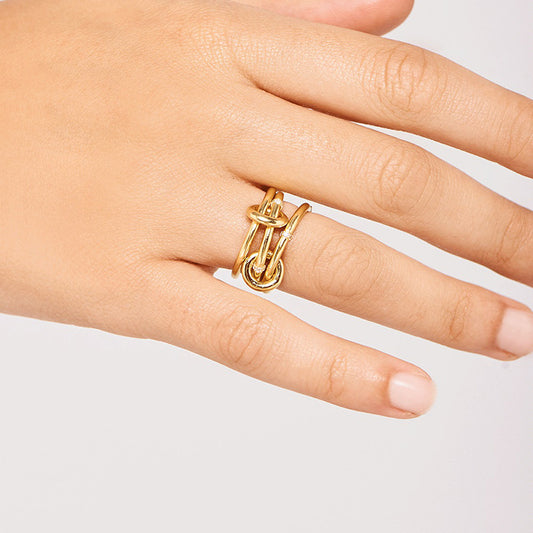 “Triple Halo” S925 Sterling Silver Triple-Band Zircon Ring