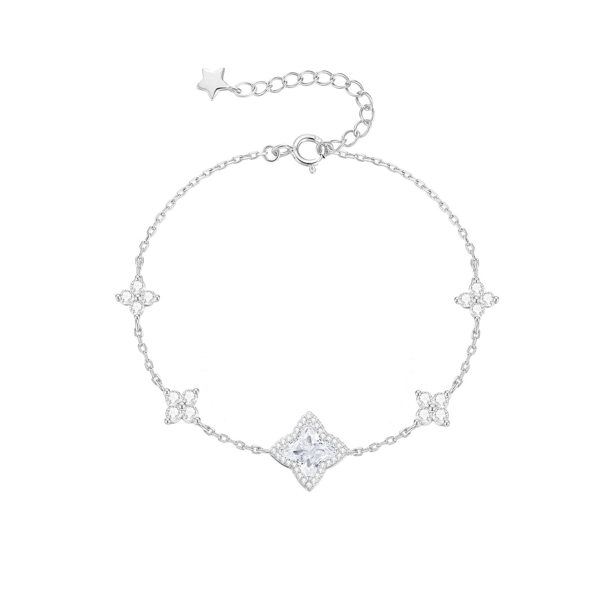 925 Sterling Silver Four Leaf Clover Jewelry Set