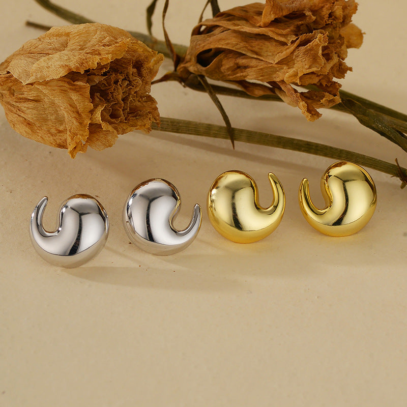“Infinity Muse” S925 Sterling Silver Infinity Stud Earrings