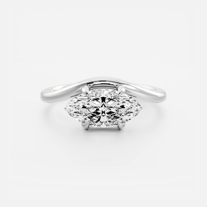 “Teardrop Luxe” S925 Sterling Silver Zircon Teardrop Ring