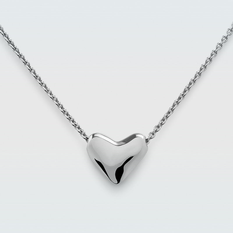 “Heart Glide” S925 Sterling Silver Sliding Heart Necklace