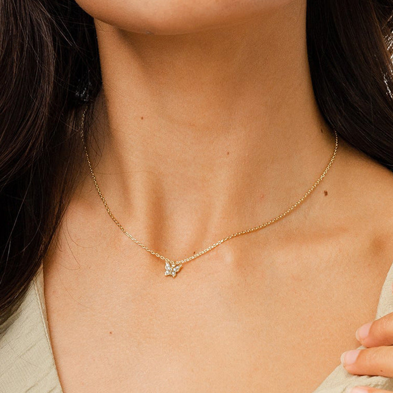 “Butterfly Muse” S925 Sterling Silver Butterfly Necklace