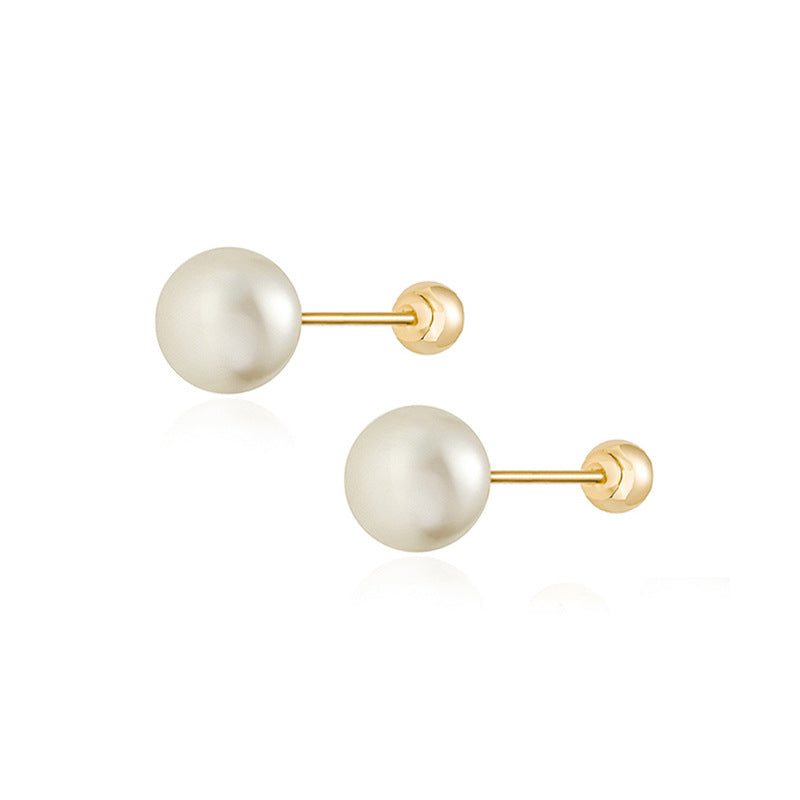 “Pearl Muse” S925 Sterling Silver Irregular Pearl Stud Earrings