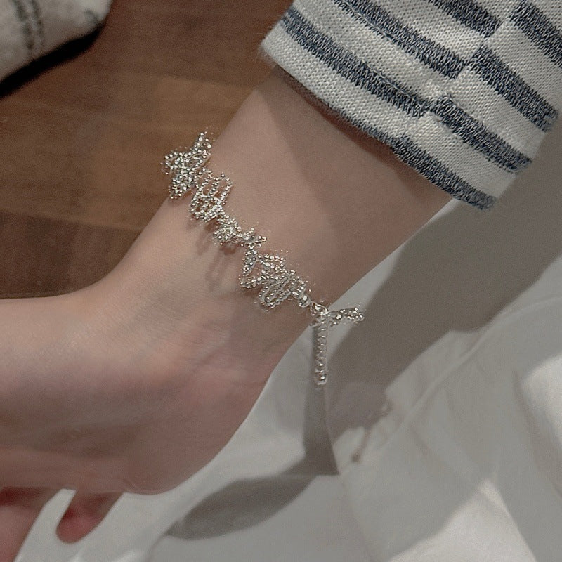“Waveform” S925 Sterling Silver Irregular Wave Bracelet