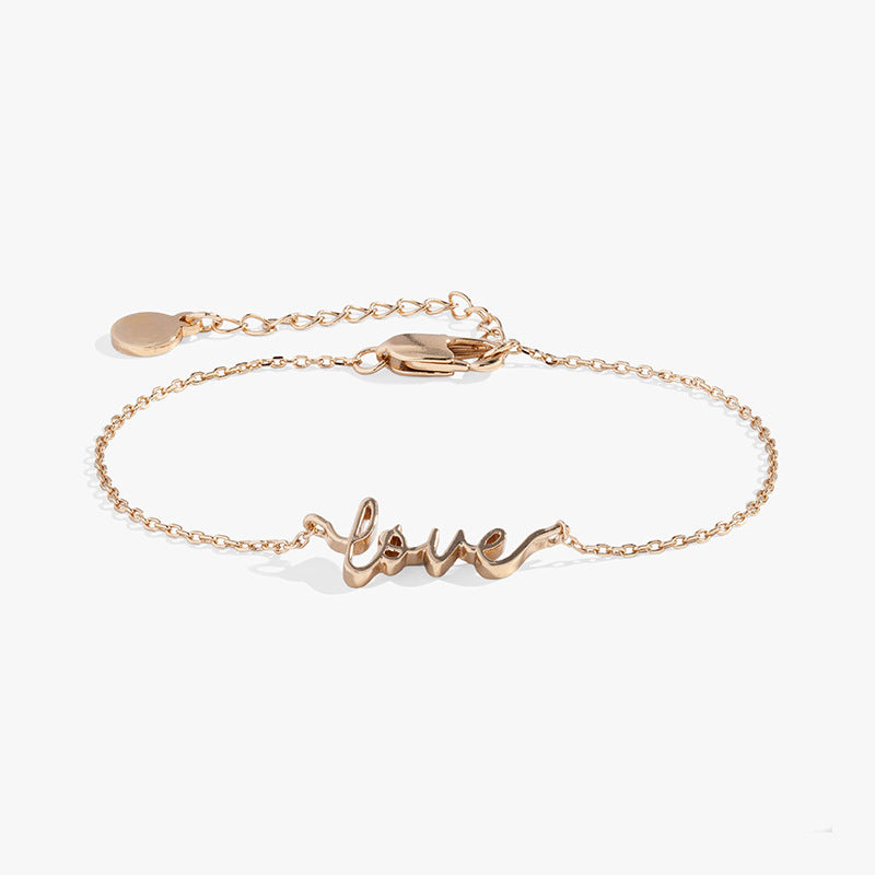 “Love Link” S925 Sterling Silver LOVE Letter Bracelet
