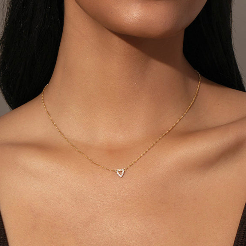 “Heartline” S925 Sterling Silver Minimalist Heart Necklace
