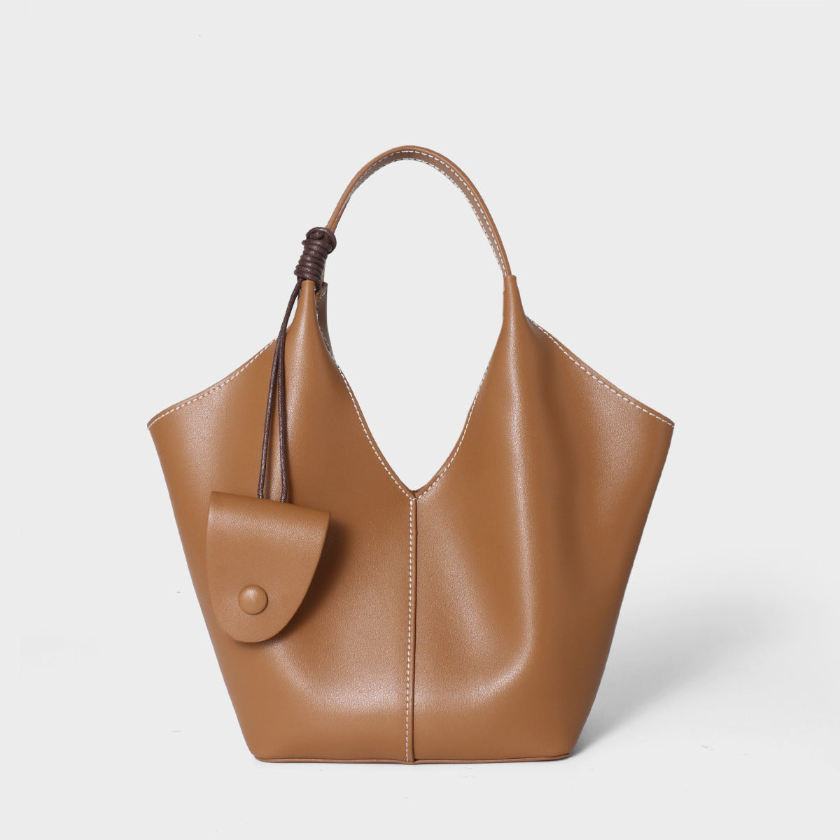 Women's Full-Grain Cowhide Woven Hobo Tote with Detachable Strap