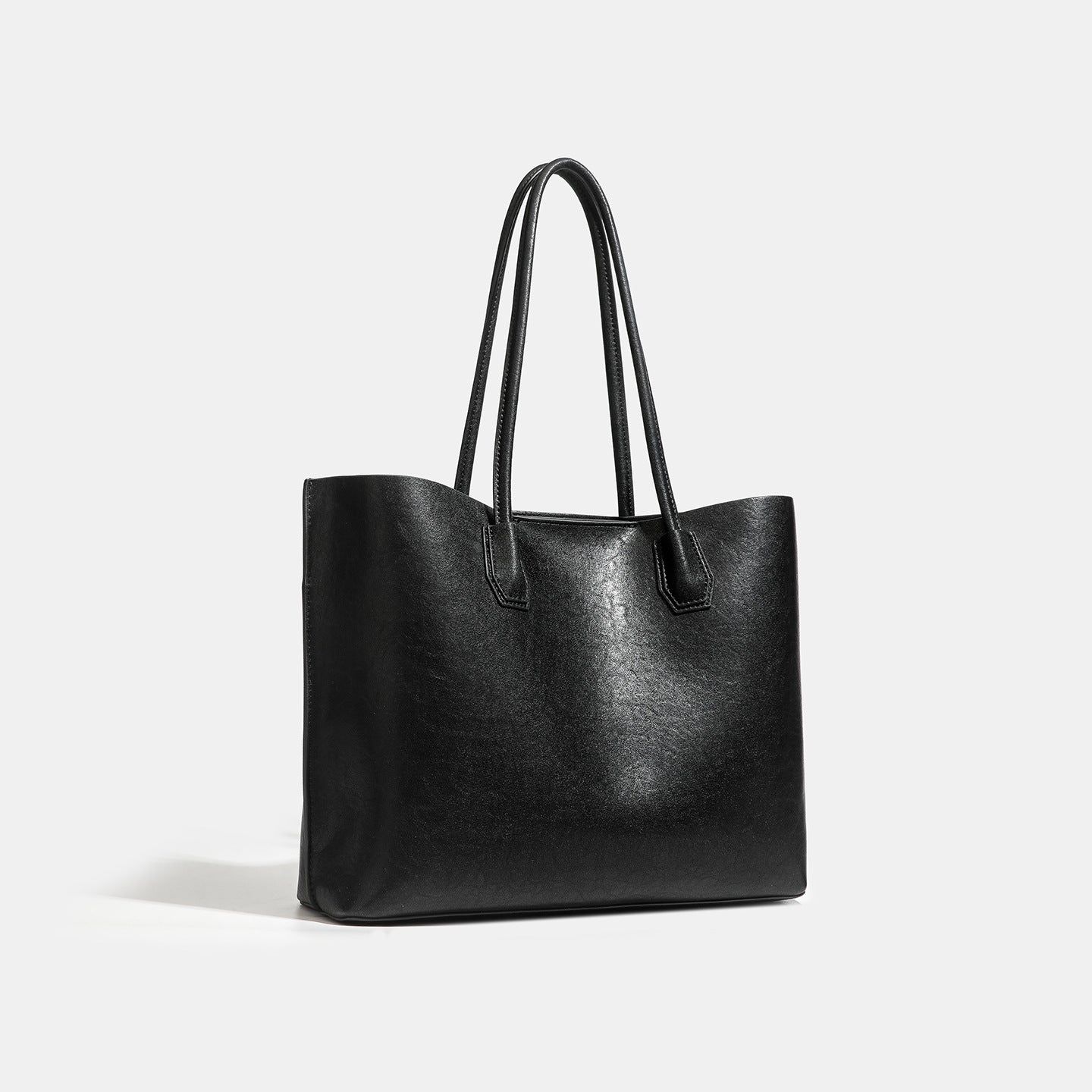 Women's Soft Cowhide Double-Compartment Slouch Tote