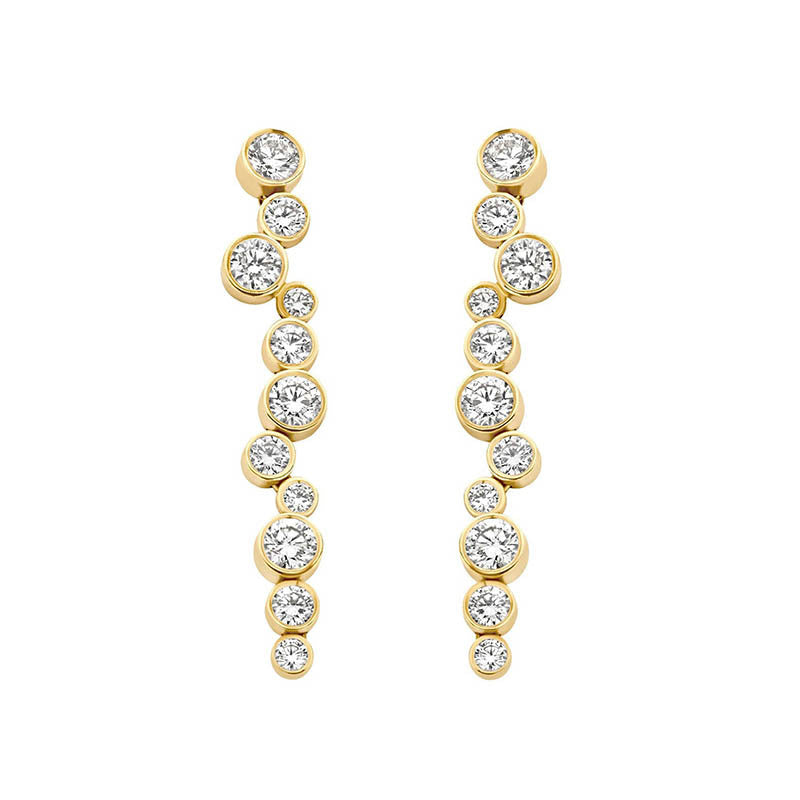 “Irregular Halo” S925 Sterling Silver Round Stud Earrings with Sparkling Accents