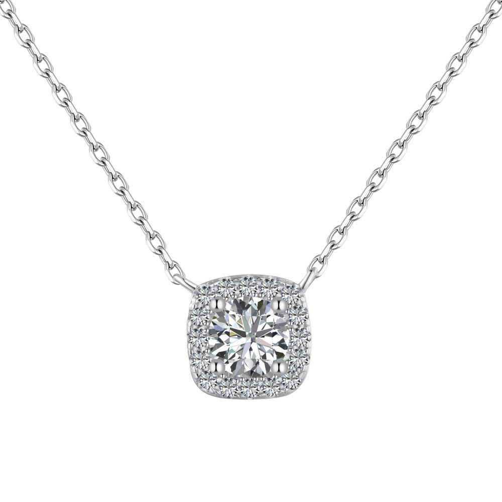 “Prism Luxe” S925 Sterling Silver Square Zircon Jewelry Set