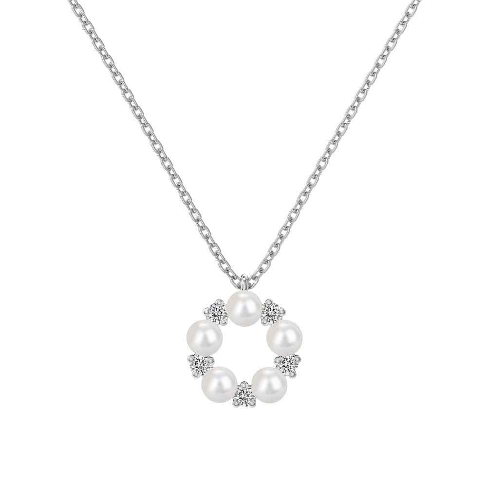 Pearl Halo S925 Silver Luminous Pearl Ring Pendant Necklace