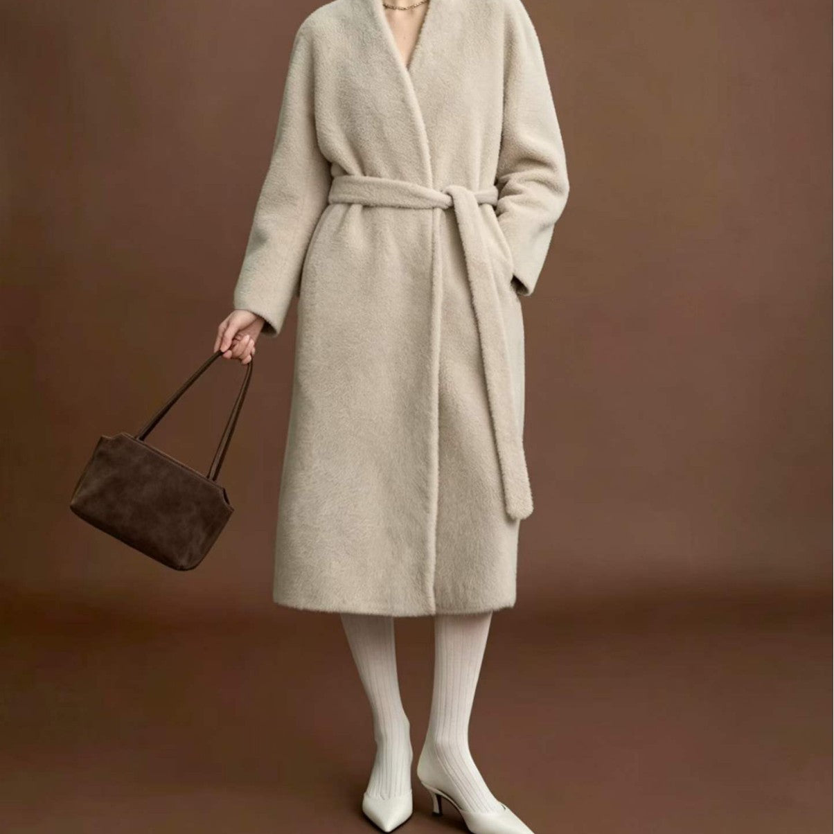 Women's Genuine Suede Leather Mini Shoulder Bag