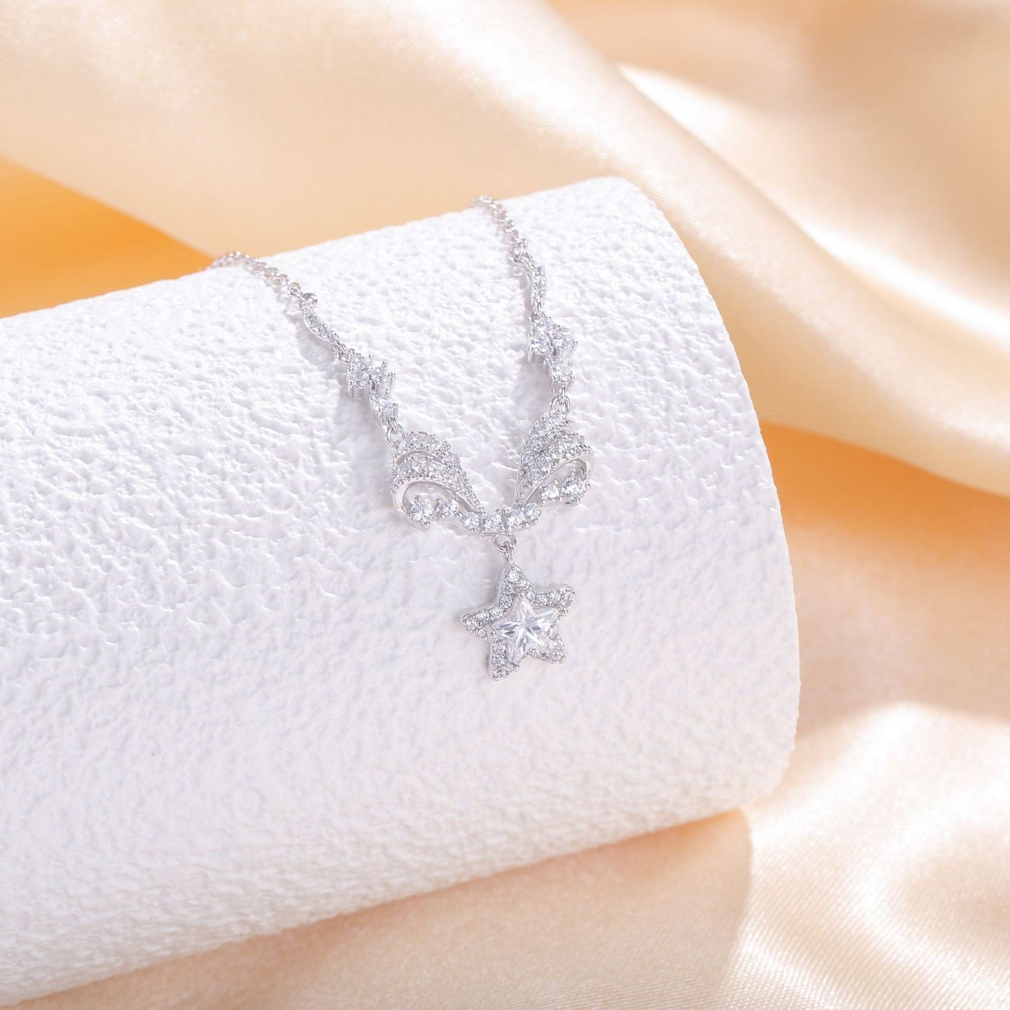 925 Sterling Silver Star Wing Necklace – Stellar Winglight
