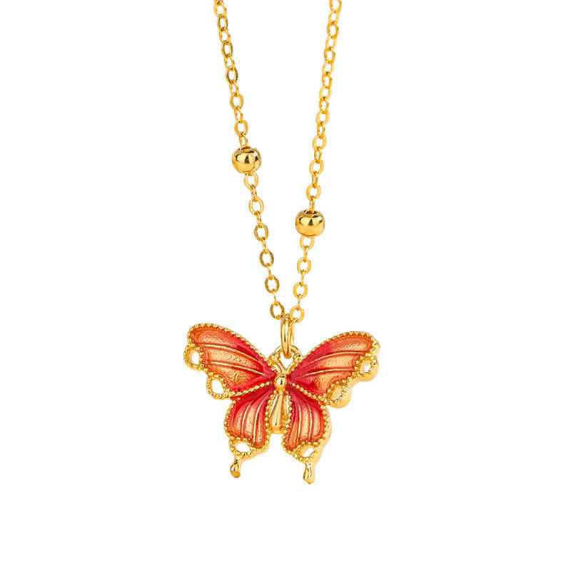 Butterfly Reverie Enamel Butterfly Jewelry Set in S925 Sterling Silver