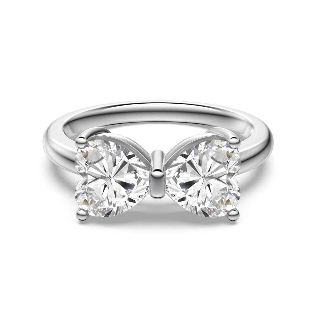 925 Sterling Silver Double Heart Ring – Twin Devotion
