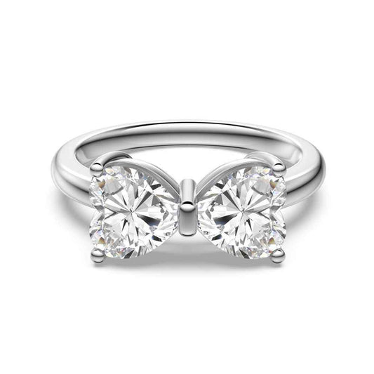 925 Sterling Silver Double Heart Ring – Twin Devotion