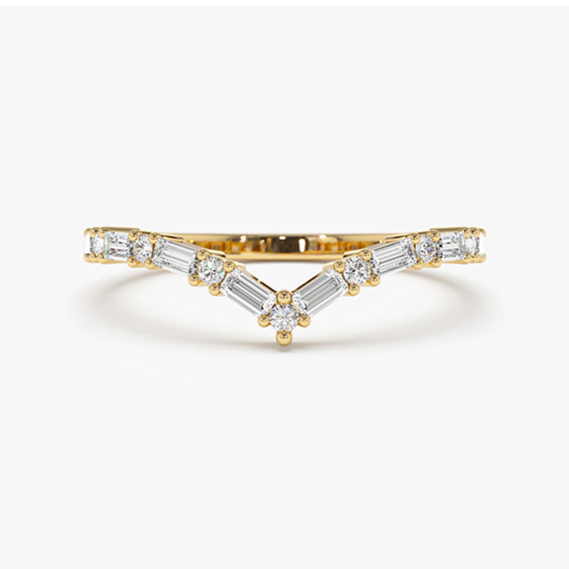 “Edge Spark” S925 Sterling Silver Irregular Zircon Ring