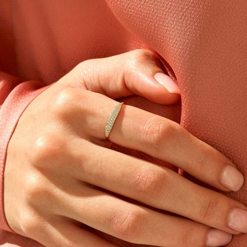 “Eclat Line” S925 Sterling Silver Full-Pave Zircon Ring