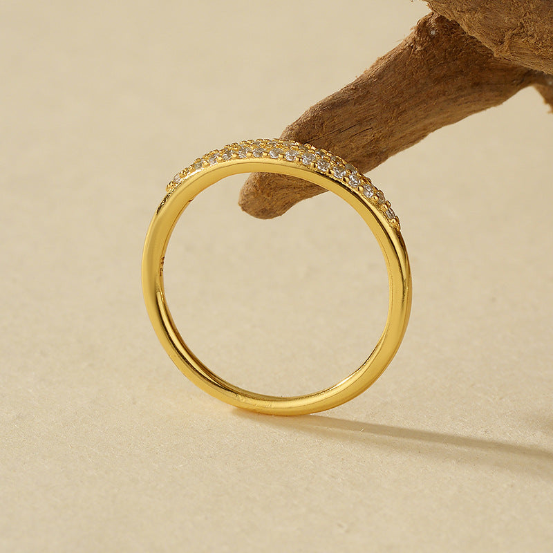 “Eclat Line” S925 Sterling Silver Full-Pave Zircon Ring