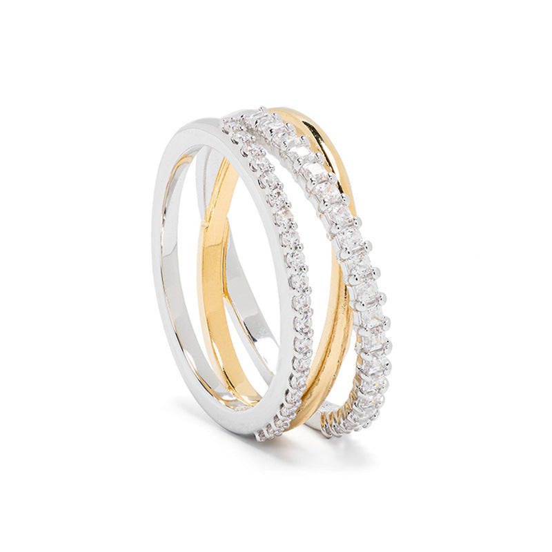 “Triple Grace” S925 Sterling Silver Triple Band Crossed Ring