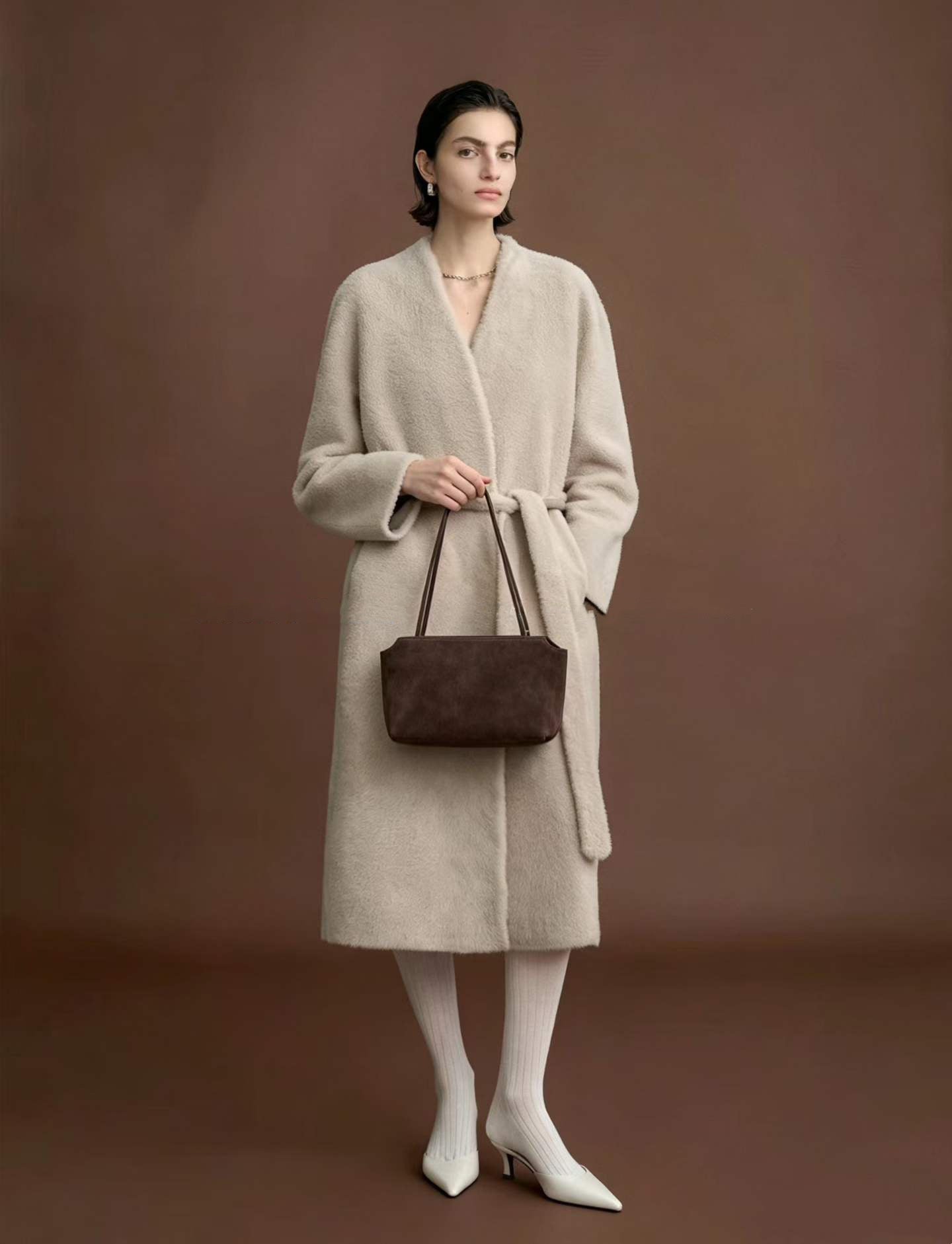 Women's Genuine Suede Leather Mini Shoulder Bag