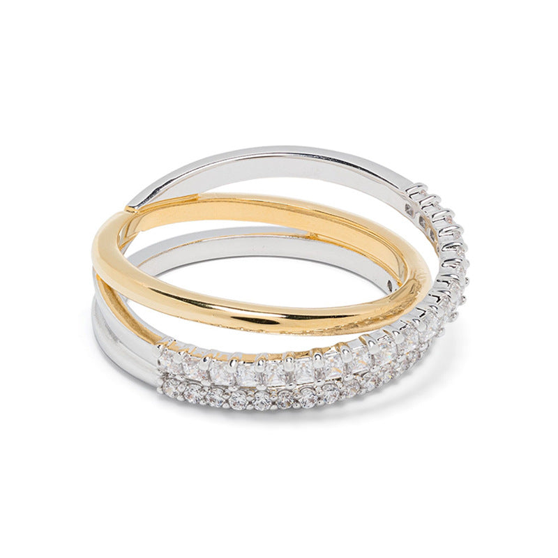 “Triple Grace” S925 Sterling Silver Triple Band Crossed Ring