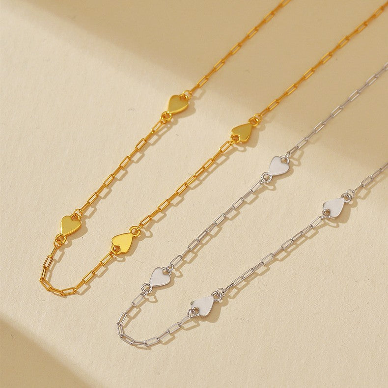 “Pure Heart” S925 Sterling Silver Minimalist Heart Pendant Necklace