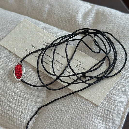 “Playful Loop” S925 Sterling Silver Pig Nose-Inspired Adjustable Necklace
