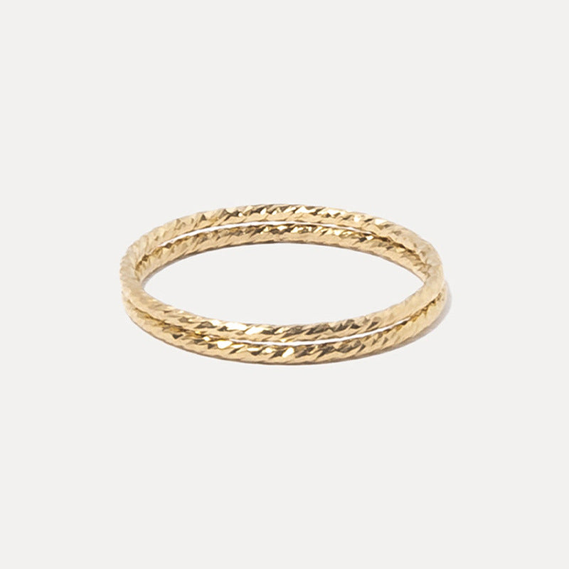 “Twistline” S925 Sterling Silver Twisted Minimalist Ring