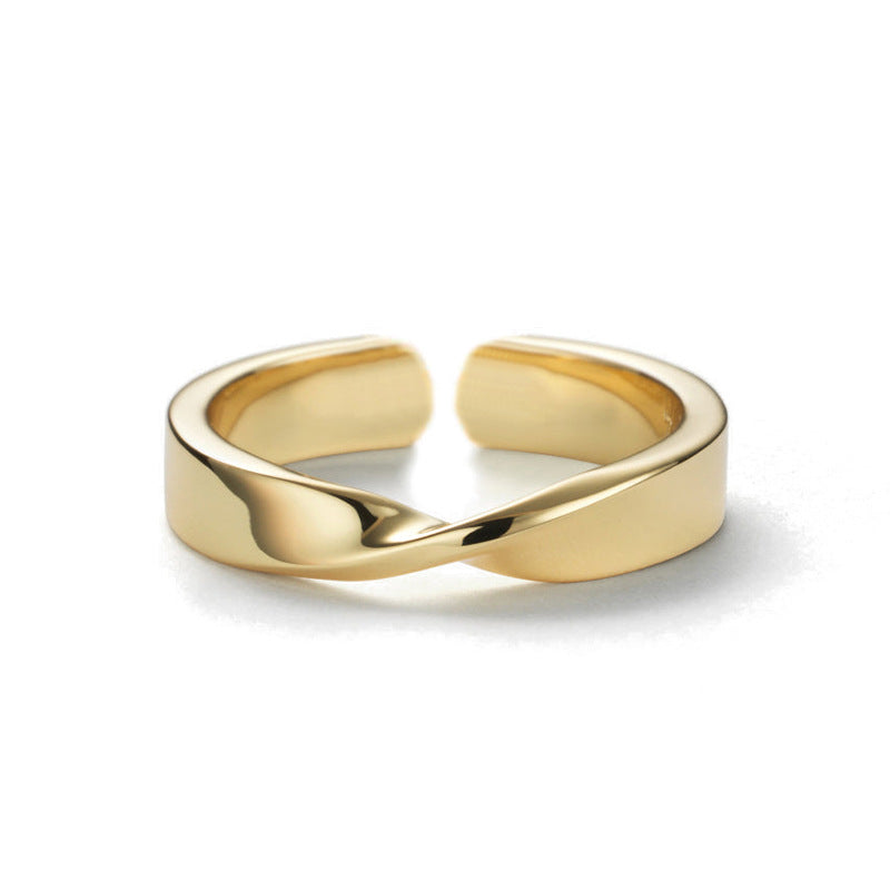 “Twist Muse” S925 Sterling Silver Adjustable Twisted Ring