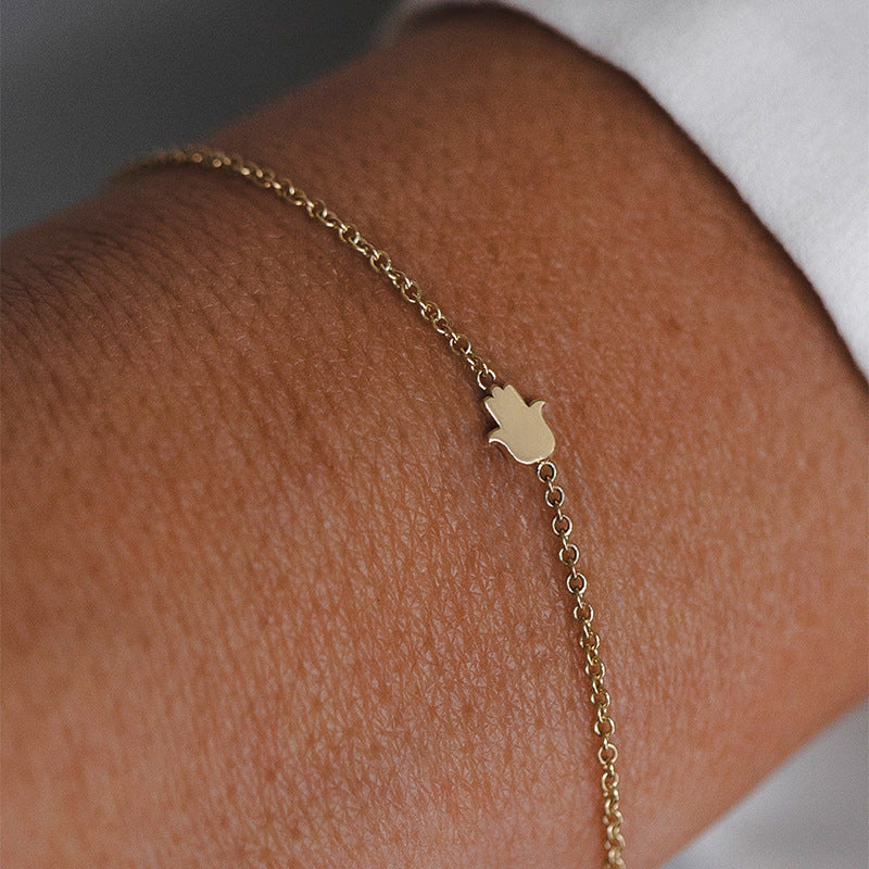 “Heartline Curve” S925 Sterling Silver Geometric Heart Bracelet