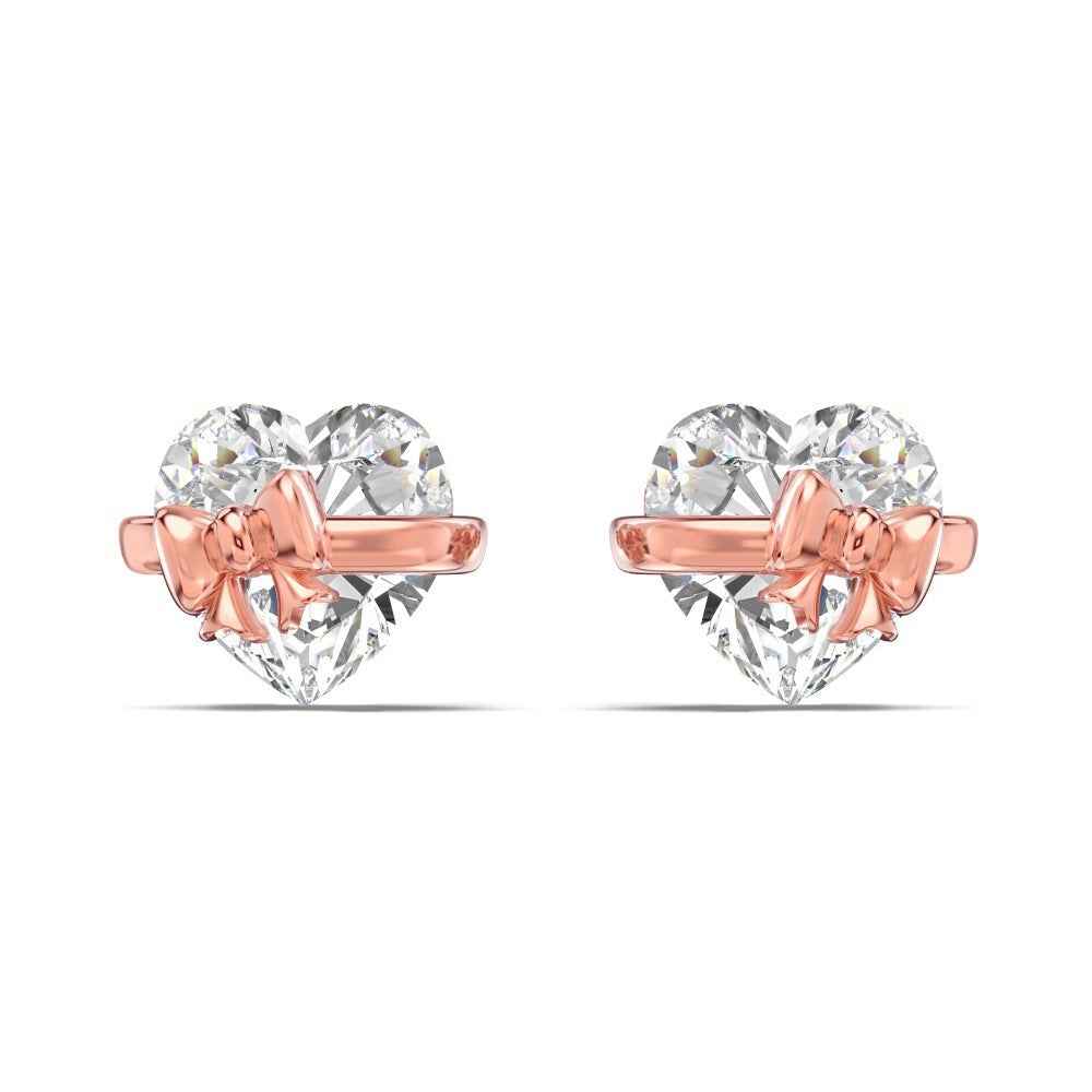 Ribbon Serenade Heart Bow Jewelry Set 925 Sterling Silver