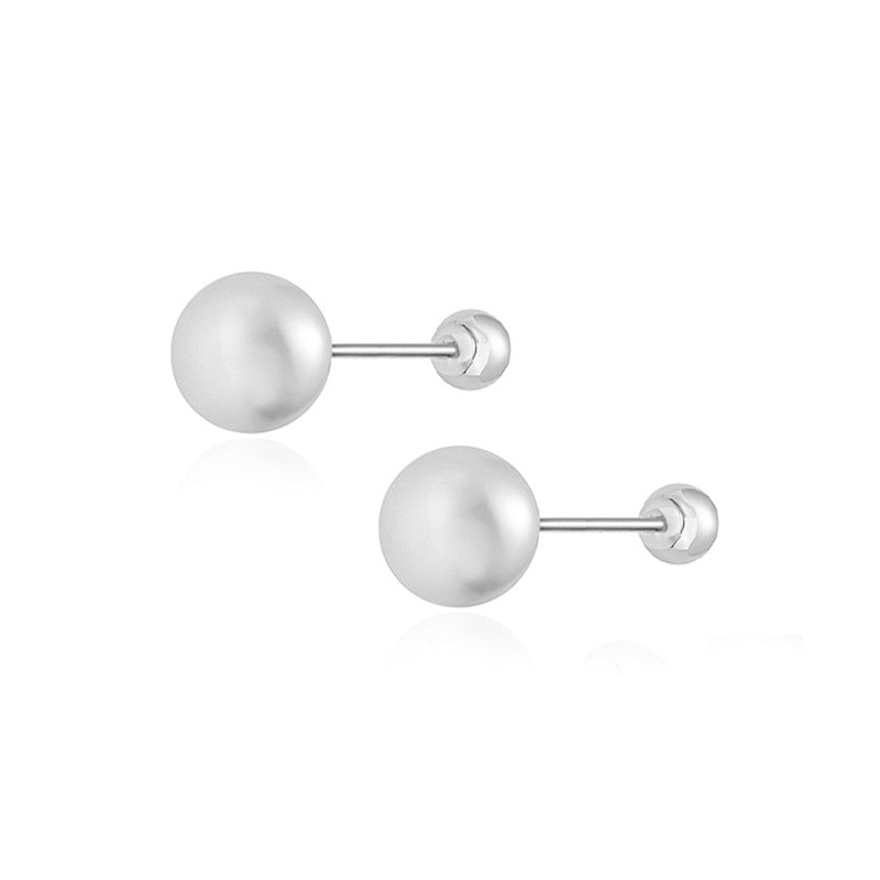 “Pearl Muse” S925 Sterling Silver Irregular Pearl Stud Earrings