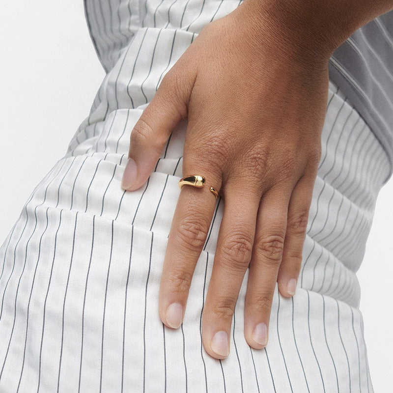 “Endless Circle” S925 Sterling Silver Open Adjustable Minimalist Ring